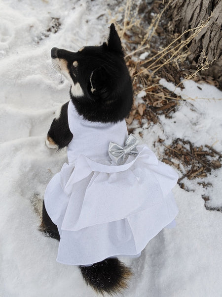 White Sparkle Dog Dress Riverrun Acreage