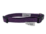 Purple Metallic Snake Skin Dog Collar