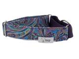 Purple Paisley Martingale Collar